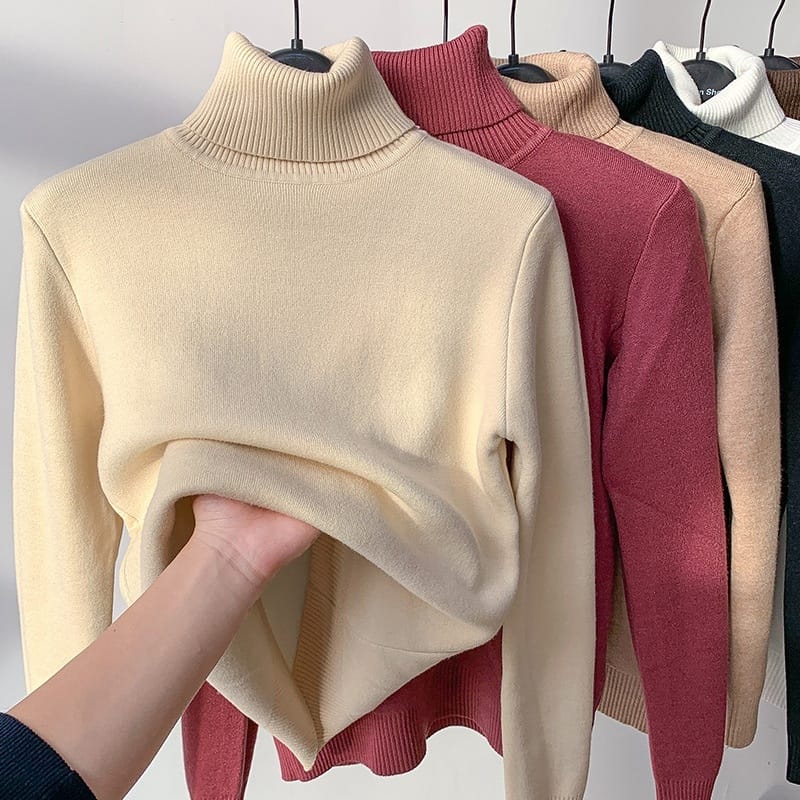 Thickened One-piece Cashmere Sweater With Fleece Lining Made Of Mink Cashmere - Image 4